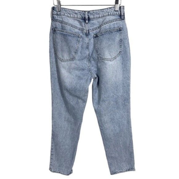 Pacsun Mom Jeans Pants Straight High Rise Light Denim Distressed Streetwear 27 - Picture 2 of 6